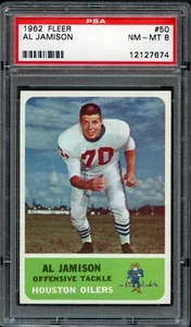 FB - 1962 Fleer - #50 - Al Jamison - PSA 8 - NM-MT - Picture 1 of 2