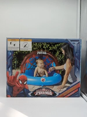 Marvel Ultimate Spiderman Inflatable Baby Pool W Sprinkler 34" Diameter *2013* - Image 1 of 4