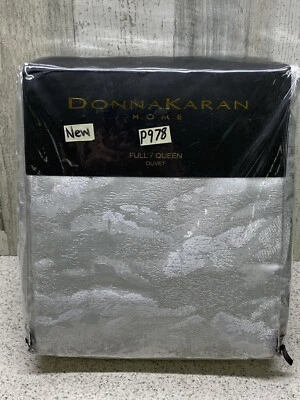 Donna Karan Collection Luna Full / Queen Duvet Platinum New - Image 1 of 4