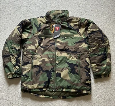 Chaqueta Parka Primaloft Ejército de Estados Unidos Clima Frío ECWCS Woodland Camuflada Nivel 7 Todas las Tallas Foto 1 de 4