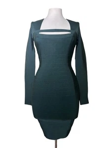 Vestido Marciano Guess Mujer Pequeño Mini Bosque Verde Vendaje Bodycon Ajustado Nuevo con Etiquetas - Imagen 1 de 20