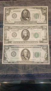 1928 $100, $50, $20 FRN Numeral #8 St Louis Reserve Bank notes 💥💥💥💥💥 - Picture 1 of 8
