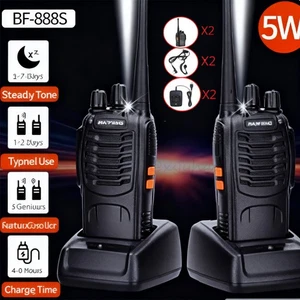 2Stück Baofeng Walkie Talkie BF-888S Sprechfunkgeräte Handfunkgerät 16Kanäle 5KM - Bild 1 von 12