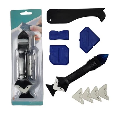 SILICONE CAULKING TOOL,3 In 1 Sealant Finishing Tool Grout Remove Scraper - Image 1 of 4