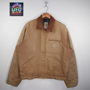 Carhartt Detroit Jacke J01 BRN Blanket gefüttert Herren 44R XL Made in USA Vintage - Bild 1 von 24