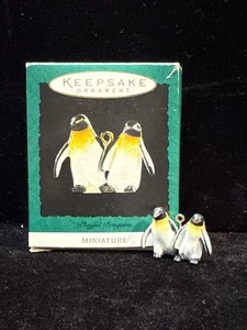 Hallmark Keepsake Christmas Ornament “Playful Penguins” 1995 Mini Noah's Ark - Picture 1 of 5