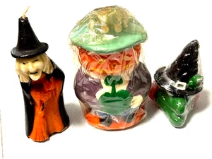 "Vela bruja de Halloween Gurley de colección 5,5"" con etiqueta + bruja y calabaza Gibson" - Imagen 1 de 8