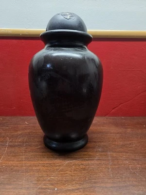 Jarrón de cerámica Ashland marrón oscuro 10,5" de alto un chip ver fotos  Foto 1 de 4