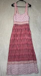 Faherty Gracie Maxikleid Rosa Gobi Blumen Leinen Landhaus Cottagecore Boho Sm - Bild 1 von 19