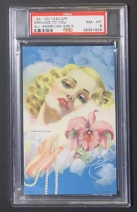 1941 Mutoscope All American Girls Pinup ORCHIDS TO YOU (MS171) Devorrs - PSA 8 - Picture 1 of 2