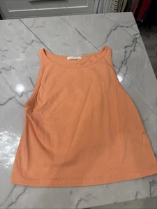 Copper Key Crop Tank Orange - Picture 1 of 4