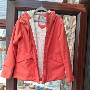 Craghoppers Aquadry Insulated Parka Jacket Orange UK 10 Waterproof/Breathable - Picture 1 of 9