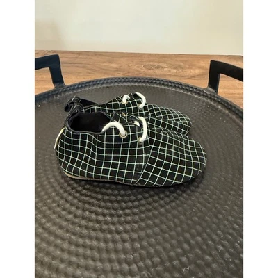 Piper Finn сетки черный белый кожаный ребенка ясельного возраста туфли на шнуровке размер 7 - Изображение 1 из 4