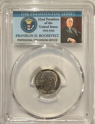 1957 Roosevelt Dime 10C PCGS PR65 - Image 1 of 2