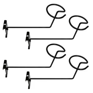 Gridwall Hat Display Hook Gloss Black Single Cap Holder Retail Display Panel 4Pc - Picture 1 of 4