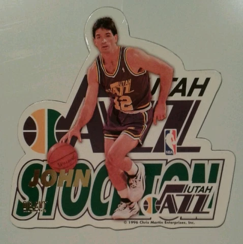 John Stockton Utah Jazz NBA basketball die-cut Fridge Magnet NOS 1996 Cover