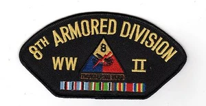 8th Armored Division WWII Black Hat Patch - Picture 1 of 1