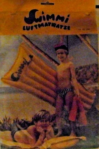 Luftmatratze 160 x 70 cm gelb für Badespaß Urlaub Matratze zum Aufpumpen Swimmi - Bild 1 von 2