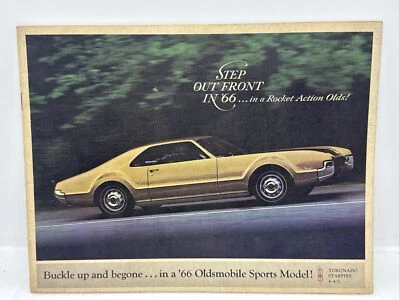 OLDSMOBILE TORONADO, STARFIRE Y 4-4-2 ORIGINAL 1966 FOLLETO DE VENTAS DE FÁBRICA 16 pg Foto 1 de 4