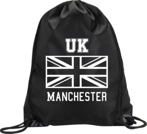 BOLSO MOCHILA MANCHESTER REINO UNIDO UNION JACK GIMNASIO BOLSO DE MANO M1 - Imagen 1 de 1