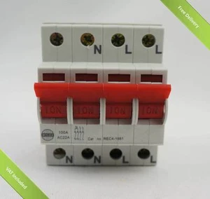 Wylex 4 pole isolator Mains Switch REC4-1661 100A 4 Pole isolator Switch ONLY.. - Picture 1 of 5