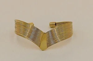 GOLD CUFF BRACELET - FASHION STATEMENT - Picture 1 of 6