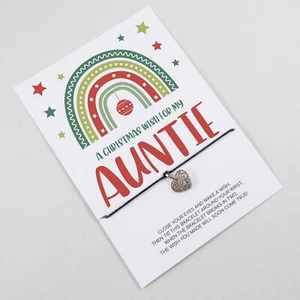 Christmas Eve Wish Bracelet | Auntie Wish | Stocking Filler | Xmas Eve Box Gift - Picture 1 of 12