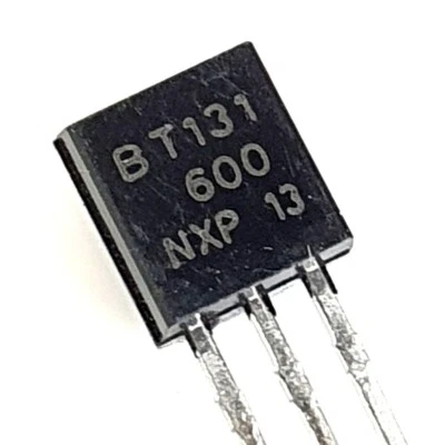 WEEN SEMICONDUCTORS [2pcs] BT131-600 4Q TRIAC, SENSITIVE GATE, 600V 1A, TO92- version SOT54- ref:Wyx