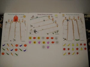Educational Math Interactive Garden Games Set Of 3 Laminated Versatile Brand New - Picture 1 of 4