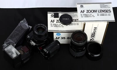 Minolta Alpha 7700i QD 35mm Film AF SLR + AF 35-80mm, 75-300mm Lens & 4000AF Kit - Image 1 of 4
