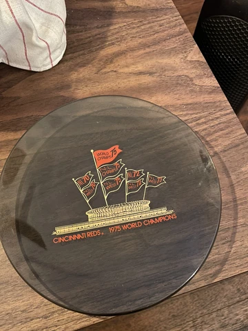 cincinnati reds 1975 world champion glass plate Cover
