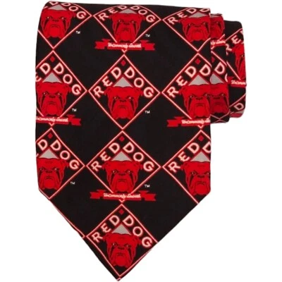 Corbata de colección Ralph Marlin para hombre novedad 3,65 RED DOG BEER 100 seda clásica años 90 Foto 1 de 4