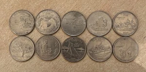 USA 10 X 1/4 Dollar States Job Lot - Picture 1 of 1