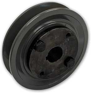 CAST IRON ELECTRIC MOTOR PULLEY SHEAVE 4.45", 1 SINGLE GROOVE FOR B, BX, 5L BELT - Picture 1 of 6