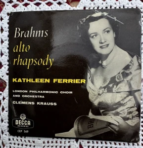 Brahms Alto Rhapsody Kathleen Ferrier Decca Records 45 RPM London Philharmonic - Picture 1 of 5