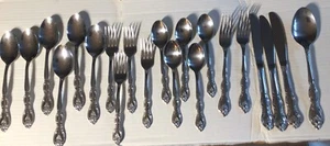 Posate internazionali inox 21 pezzi forchette da tavola cucchiai coltelli. - Foto 1 di 7
