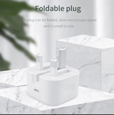 UK Plug USB-C PD 20W Fast Wall Charger Adapter For all iphones - Image 1 of 4