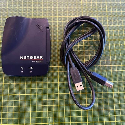 Netgear 54Mbps Wireless USB 2.0 Adapter MA101 802.11b inc. USB cable - Image 1 of 2
