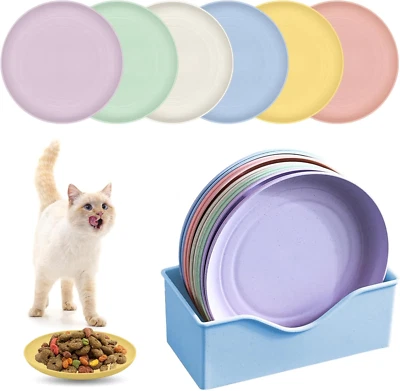 12 Stück Katzennapf,Katzenschüssel,Katzennapf Flach,Fressnapf Katze Futternapf,R - Bild 1 von 4