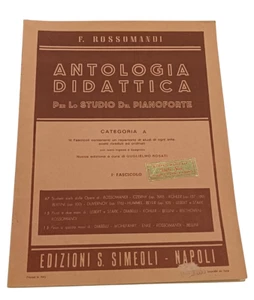 Antologia Didattica Studio Pianoforte Cat. A Fascicolo 1 Spartiti Rossomandi - Foto 1 di 8