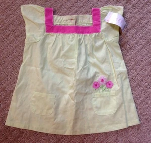 Top túnica Gymboree verde citrino y rosa talla 18-24 meses - Imagen 1 de 2