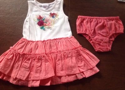 Savannah Baby Girl 24 Month Floral & Ruffle Dress With Diaper Cover - Image 1 of 4