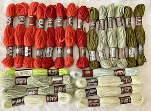 DMC Laine Colbert Tapestry Yarn Lot of 21 Assorted Colors 100% Virgin Wool M - Picture 1 of 6