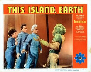 This Island Earth Us Lobby Card Faith Domergue Rex Reason OLD MOVIE PHOTO