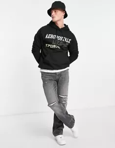 Aeropostale Hoodie in black NEW Skateboard - Picture 1 of 4