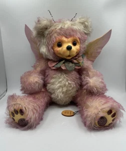 Vintage Robert Raikes “Leandra” Pink Bear 139/750 Mohair Wings - Picture 1 of 19