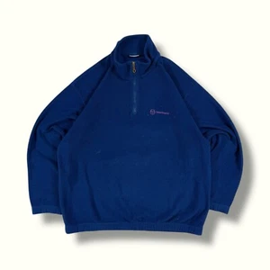 Vintage 90s Sergio Tacchini quarter zip fleece navy XL - Picture 1 of 4
