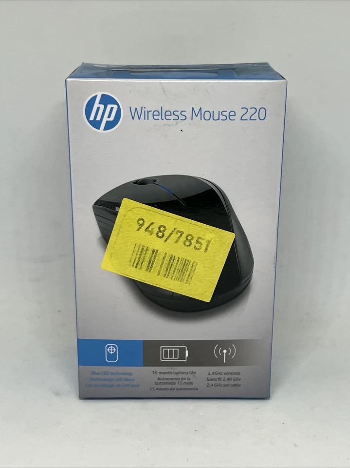 HP Wireless Mouse 220 3FV66AA Black Brand New Sealed Free Uk P&p - Image 1 of 4