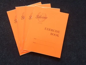 Vintage Silvine Exercise Books Plain x 4 - Picture 1 of 3