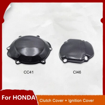 Cubierta de embrague para motocicleta - CC41/cubierta de encendido - fibra de carbono CI46 para HONDA CR250 Foto 1 de 4